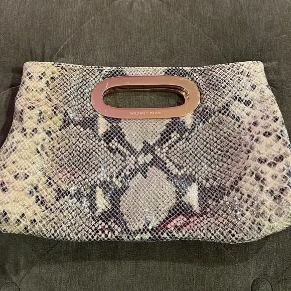 Michael Kors snake skin clutch - Picture 1 of 7